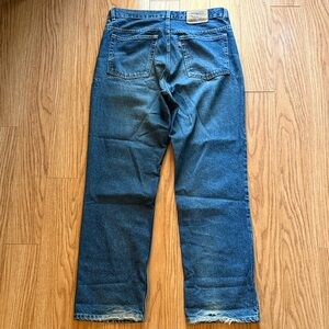 Vintage Levi’s Orange Tab Dark Blue Denim Faded Distressed Straight Leg 32x30